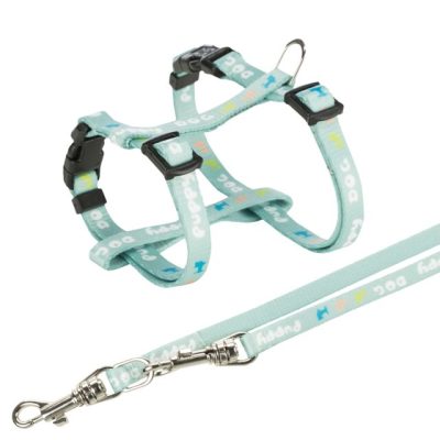 Garnitura za štence am + povodac M-L 27-45 cm 2 m mint