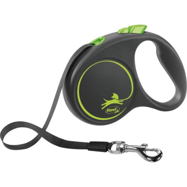 Flexi black dizajn S 5 m zeleni