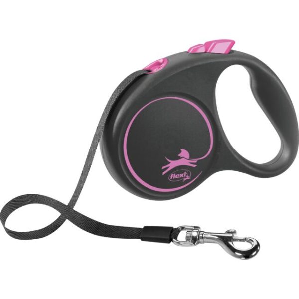 Flexi black dizajn M 5 m roze