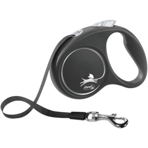 Flexi black dizajn L 5 m crni