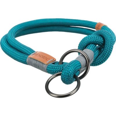Ogrlica be nordic S 35 cm / 6 mm petrol / siva