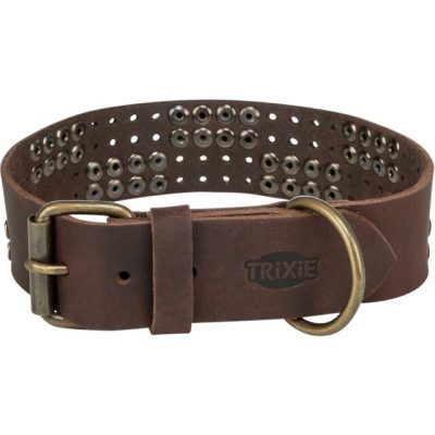Rustik kožna ogrlica M 38 47 cm / 40 mm tamno braon