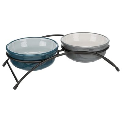 Set keramičkih činija sa držačem 2×025 l / 13 cm petrol