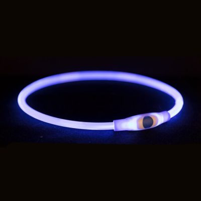 Svetleća ogrlica USB S-M 40 cm / 8 mm plava