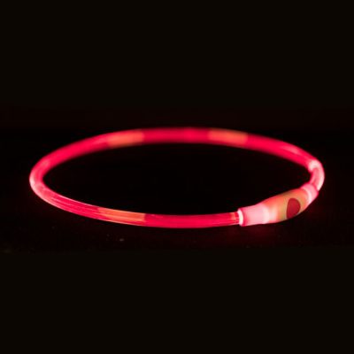 Svetleća ogrlica USB S-M 40 cm / 8 mm šarena