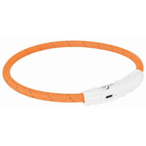 Svetleća ogrlica USB M-L 45 cm / 7 mm narandzasta