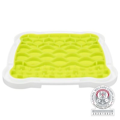Lick’n’Snack tabla posuda za poslastice 20×20 cm zeleno bela