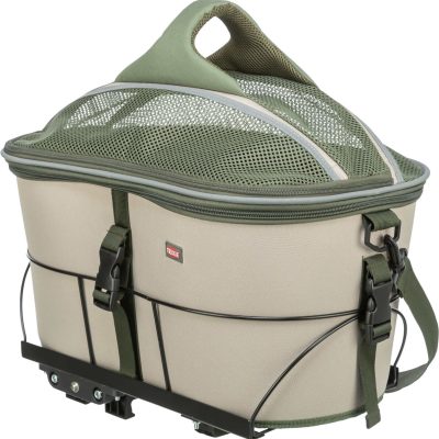 Korpa za bicikl 33x40x46 cm maslinasto krem