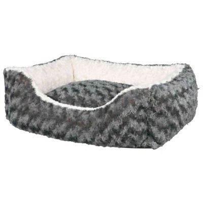 Krevet kaline kockast 50×40 cm sivo / krem
