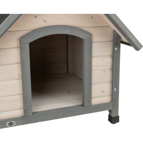Natura kućica drvena za pse S M 71 × 77 × 76 cm siva