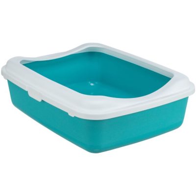 Toalet za mače Classic sa ramom 37x15x47 cm petrol / beli