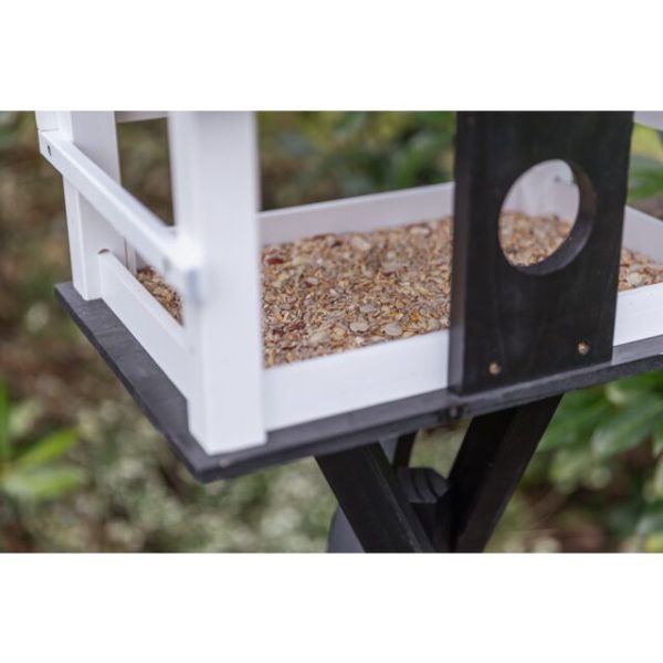 Hranilica za ptice crno / bela 48X33X37 cm / 1.33 m