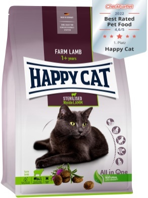 Happy Cat za sterilisane mačke jagnjetinja 10 kg