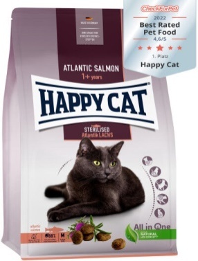Happy Cat za sterilisane mačke losos 10 kg